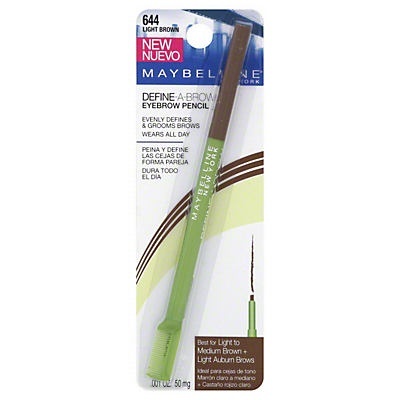 slide 1 of 1, Maybelline Define-A-Brow Eyebrow Pencil - 644 Light Brown, 0.001 oz