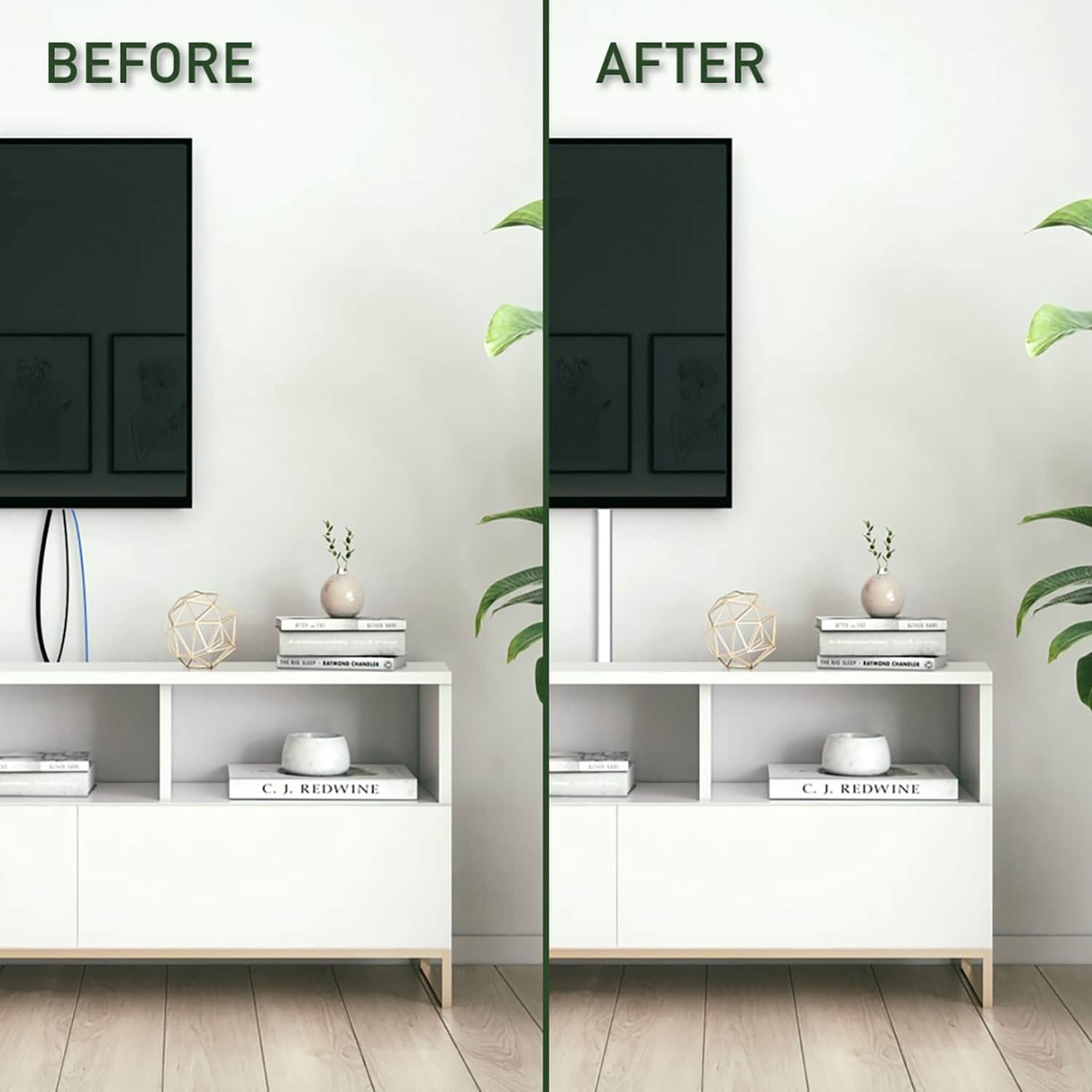 slide 2 of 6, Legrand Wiremold CordMate II 5-ft x 1.0-in PVC White Straight channel cord cover, 1 ct