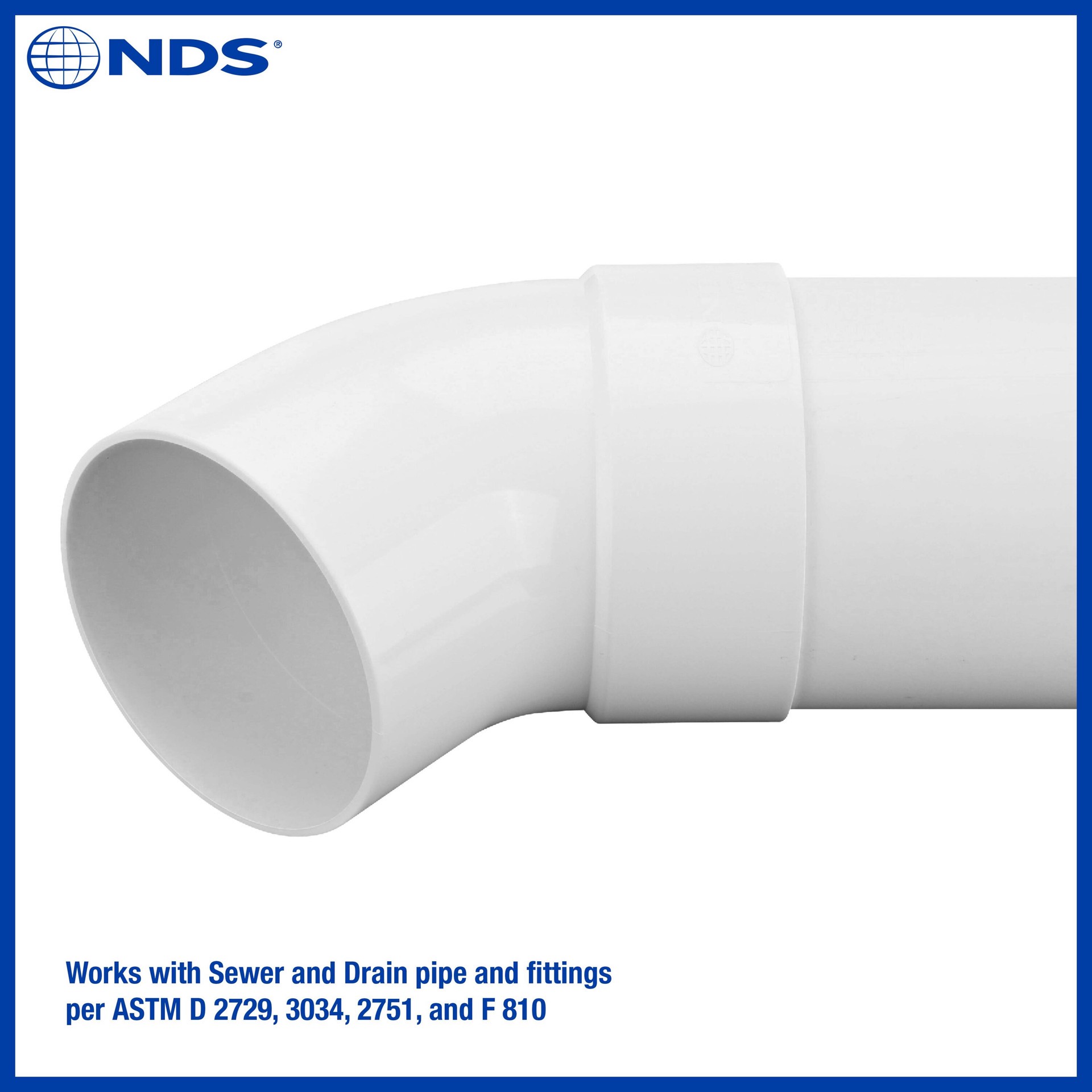slide 2 of 6, NDS PVC Sewer and Drain 45 Degree Street Elbow, 4 in. Hub x Spt, 1 ct