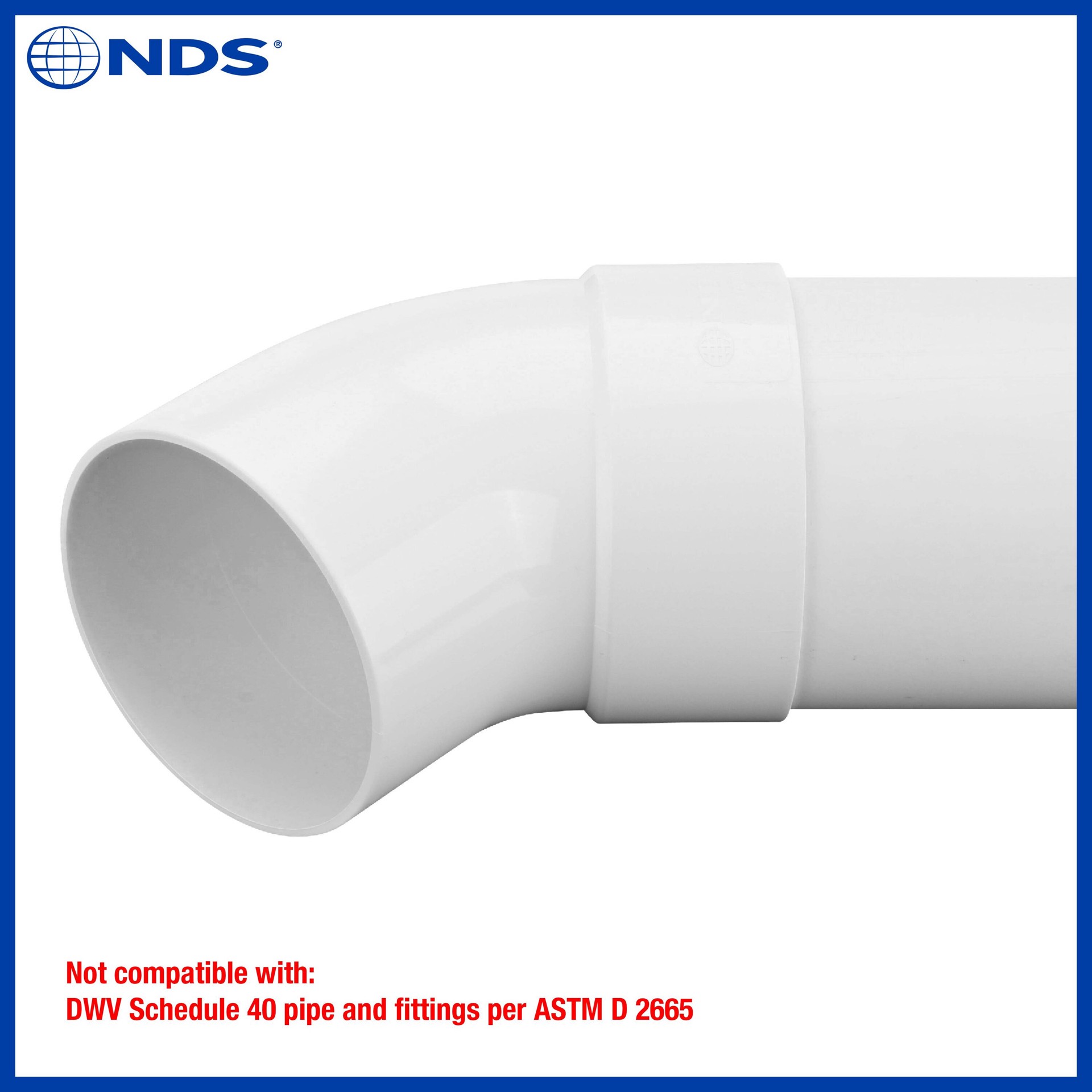 slide 3 of 6, NDS PVC Sewer and Drain 45 Degree Street Elbow, 4 in. Hub x Spt, 1 ct