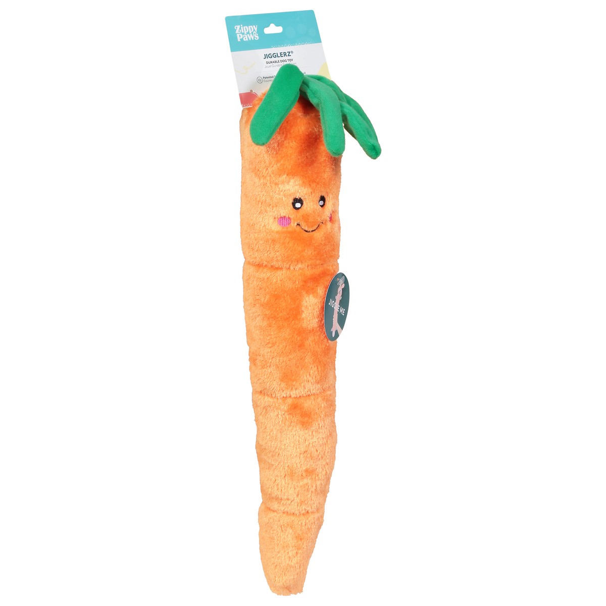 slide 5 of 9, Zippy Paws Jigglerz Carrot Durable Dog Toy 1 ea, 1 ct
