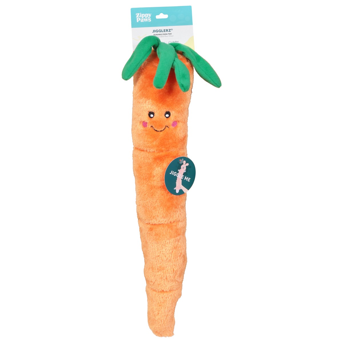 slide 1 of 9, Zippy Paws Jigglerz Carrot Durable Dog Toy 1 ea, 1 ct