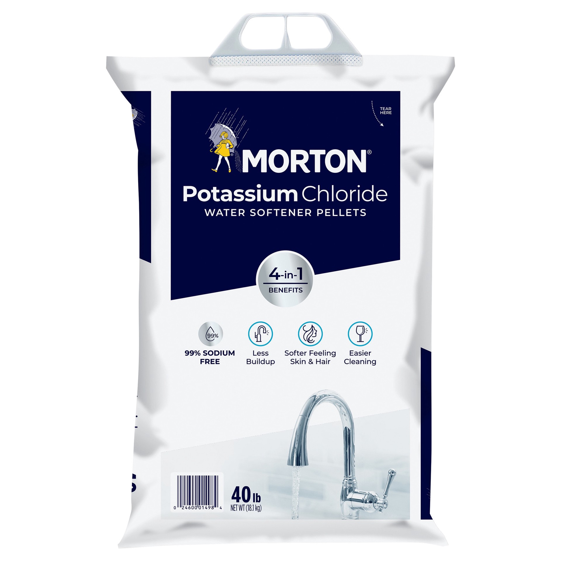 slide 1 of 6, Morton 40-lb Water Softener Salt Pellets, 1 ct