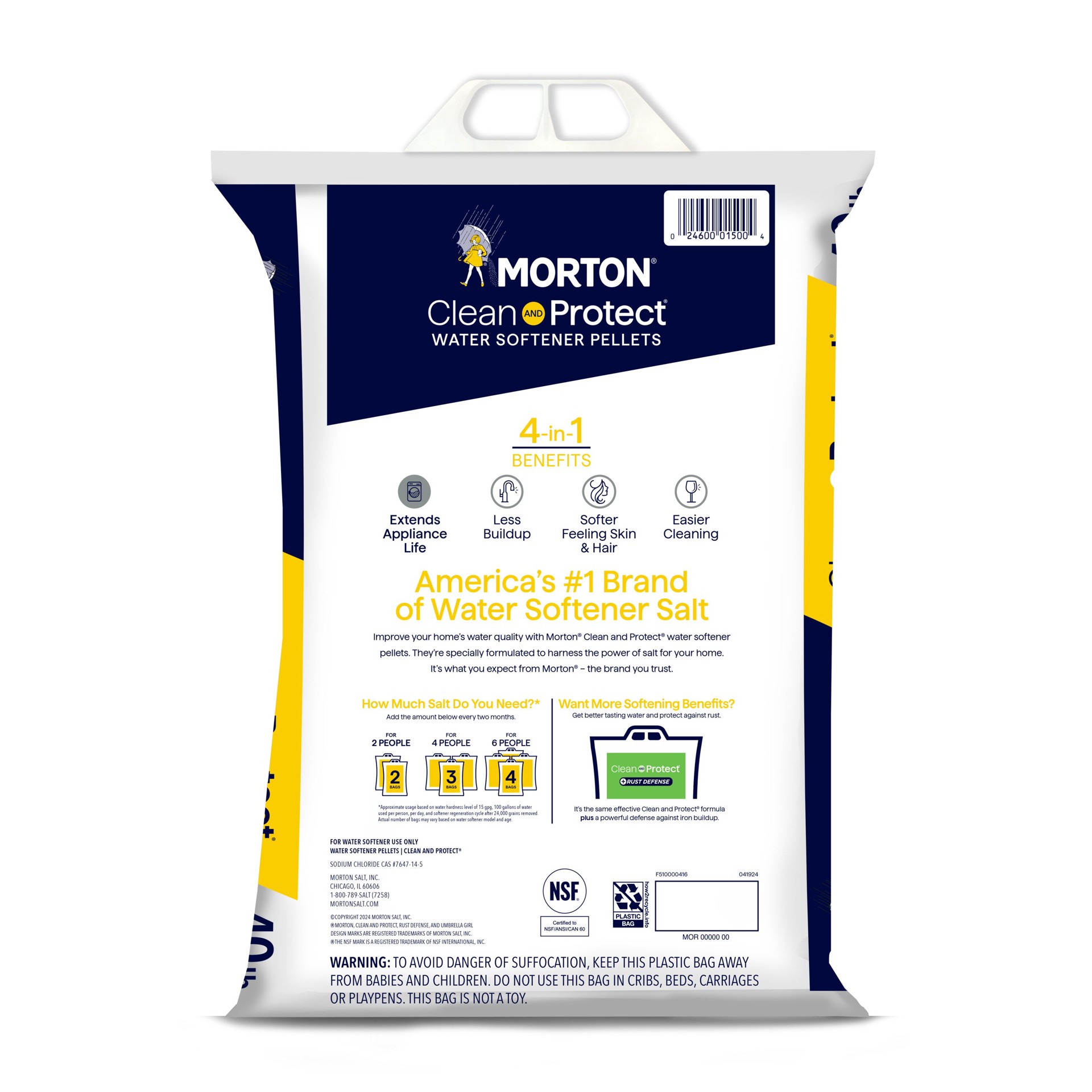 slide 6 of 6, Morton 40-lb Water Softener Salt Pellets, 1 ct