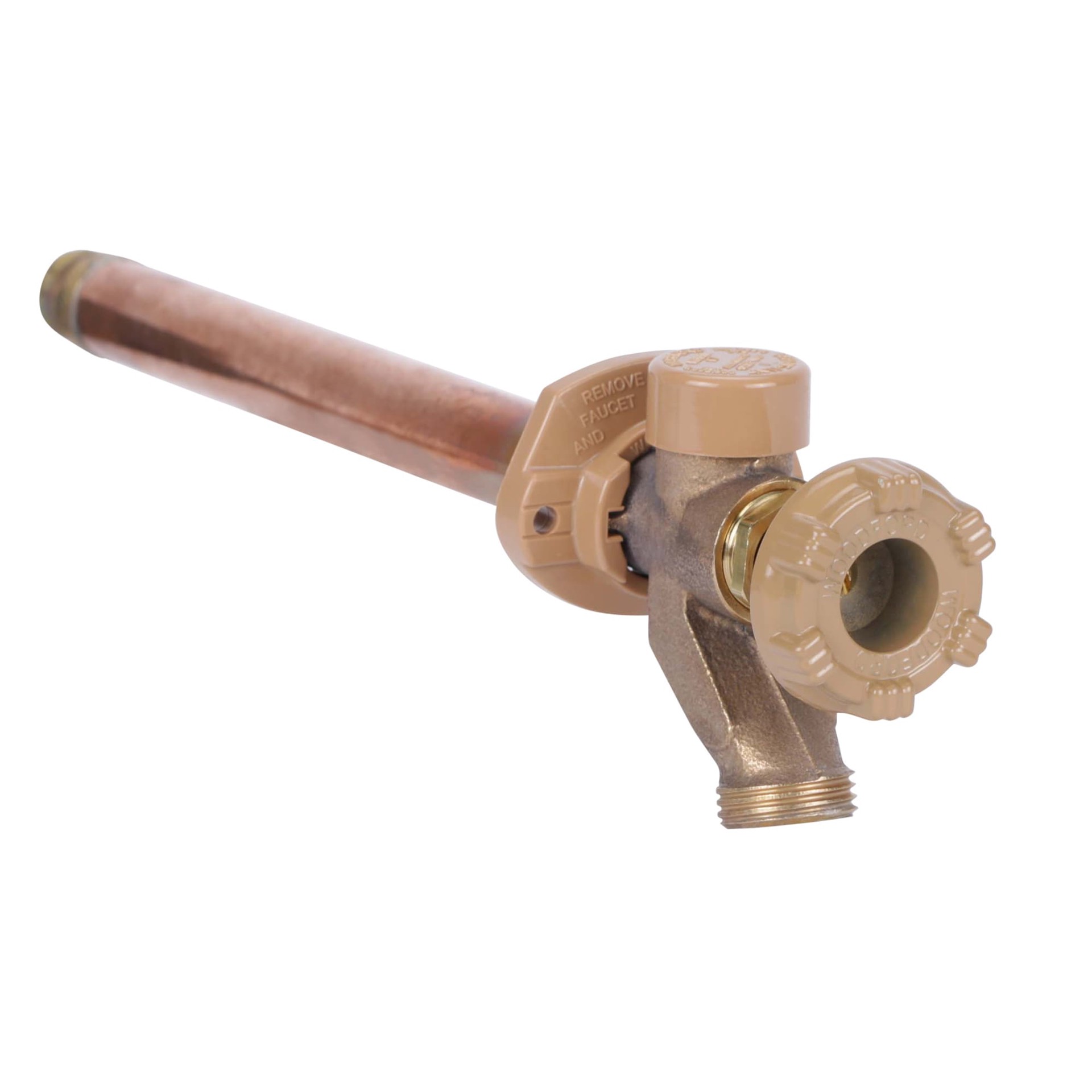 slide 2 of 6, Woodford Model 17 8-in L x 1/2-in Copper Sweat Brass Anti-siphon Frost Resistant Push/Pull Sillcock, 1 ct