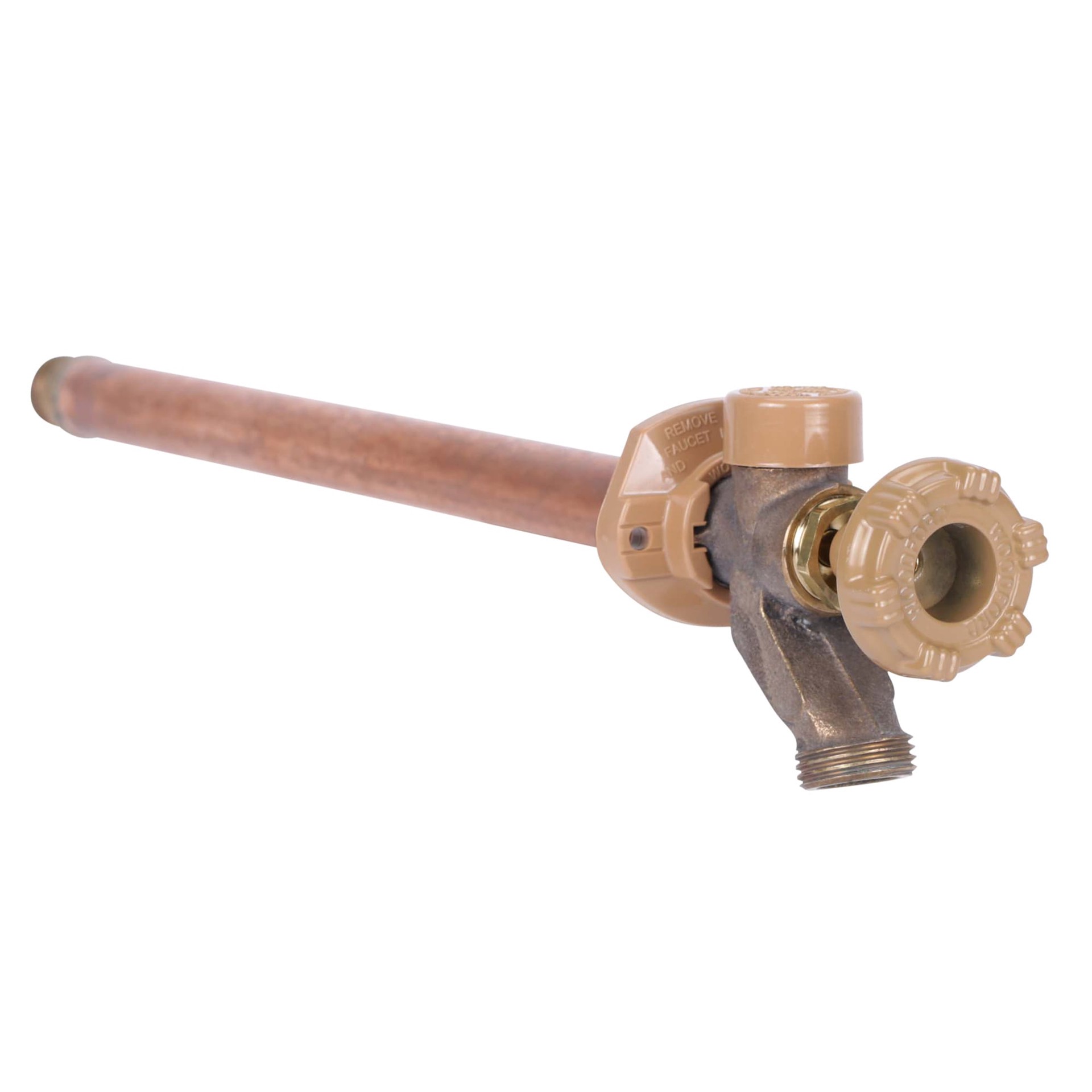 slide 2 of 6, Woodford Model 17 12-in L x 1/2-in Copper Sweat Brass Anti-siphon Frost Resistant Push/Pull Sillcock, 1 ct