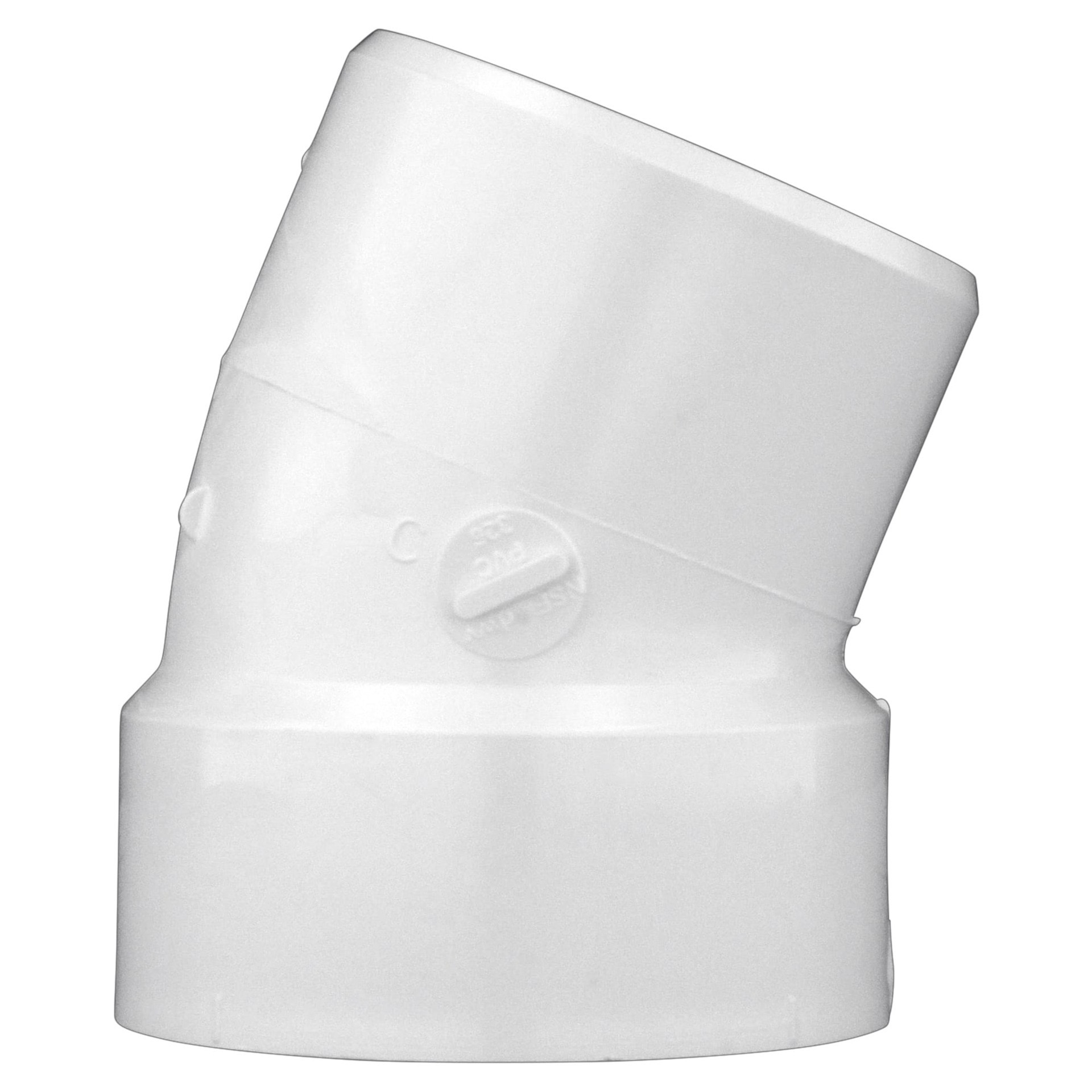 slide 3 of 6, Charlotte Pipe 3-in x 22.5-Degree PVC DWV Street Elbow, 1 ct