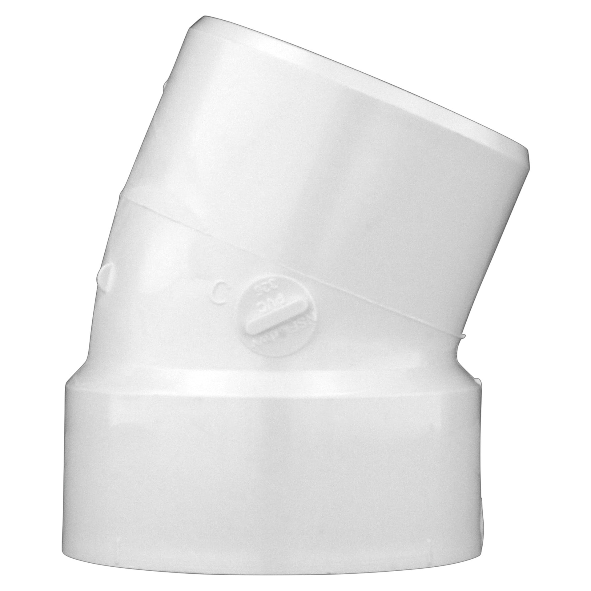 slide 4 of 6, Charlotte Pipe 3-in x 22.5-Degree PVC DWV Street Elbow, 1 ct
