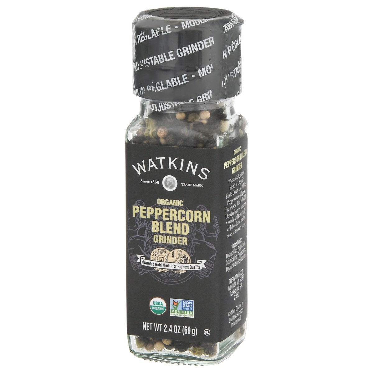slide 2 of 9, Watkins Peppercorn Blend Organic Grinder 2.4 oz, 2.4 oz