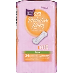 slide 1 of 1, Cvs Health Very Light Absorbency Long Protective Liners, 24 Ct, 24 ct