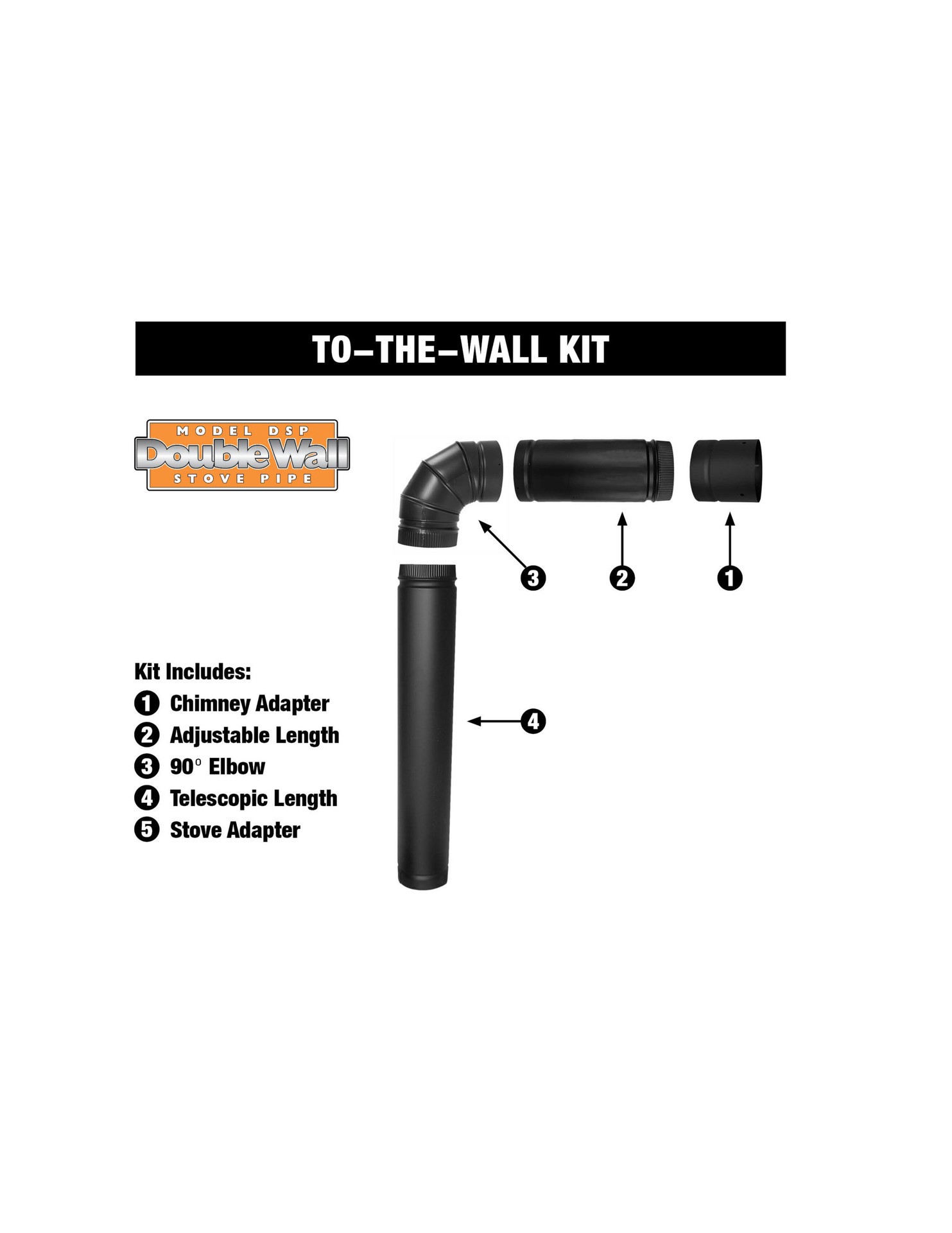 slide 1 of 2, SuperVent 5 -Piece Chimney Pipe Accessory Kit for Installation, 1 ct