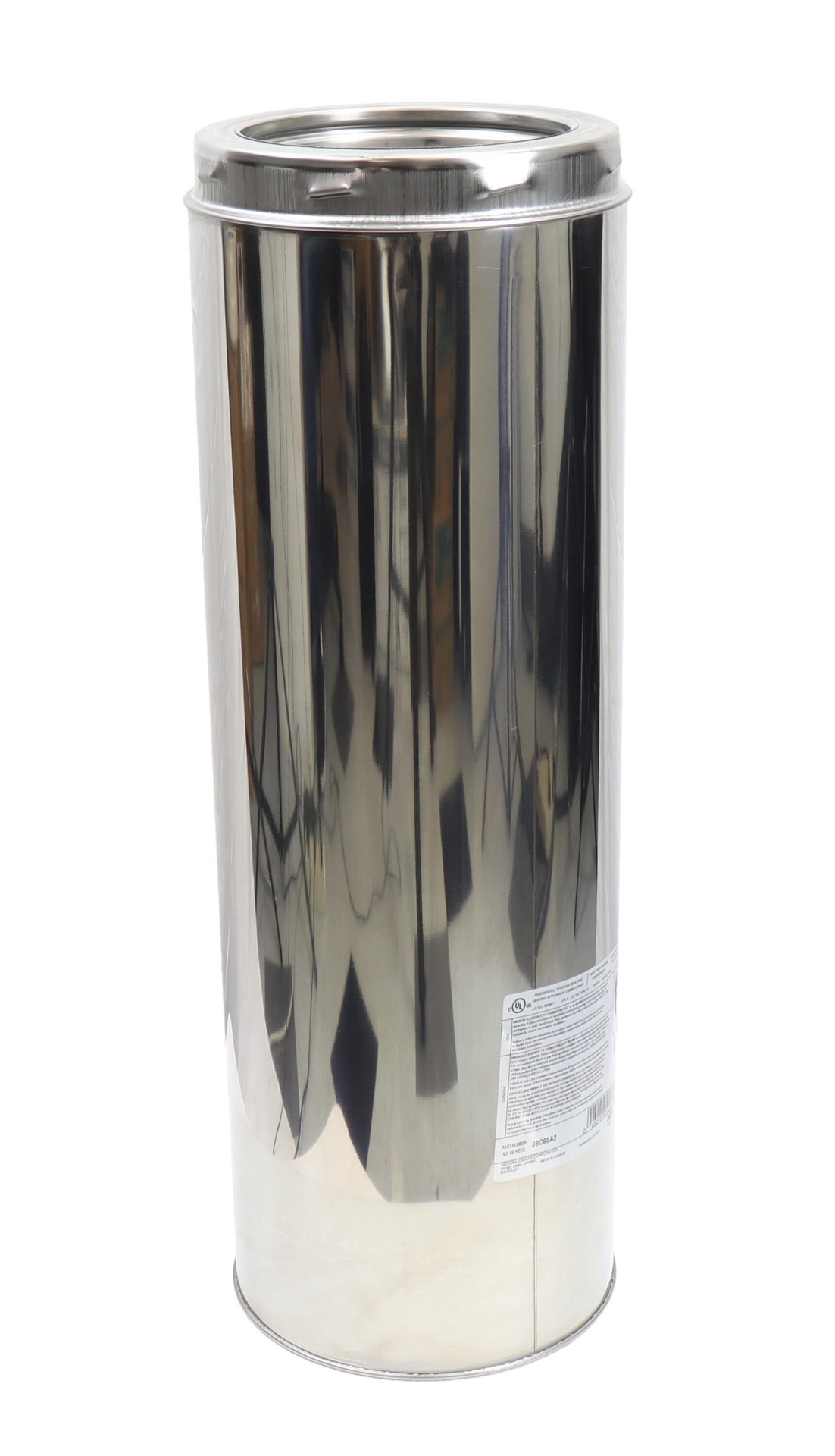 slide 4 of 6, SuperVent 6-in Dia x 12-in L Insulated Double wall Stainless steel Chimney Pipe, 1 ct