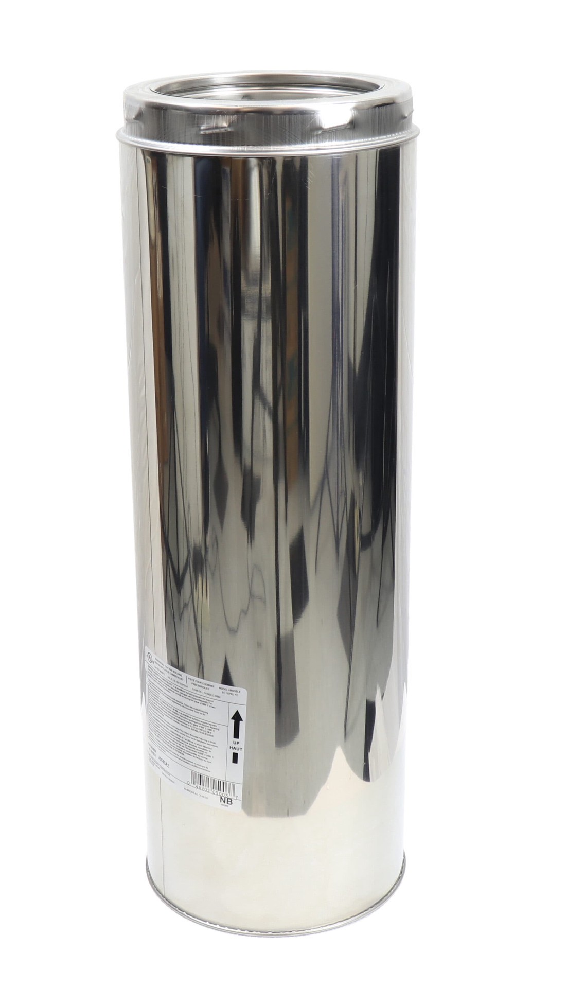 slide 6 of 6, SuperVent 6-in Dia x 12-in L Insulated Double wall Stainless steel Chimney Pipe, 1 ct