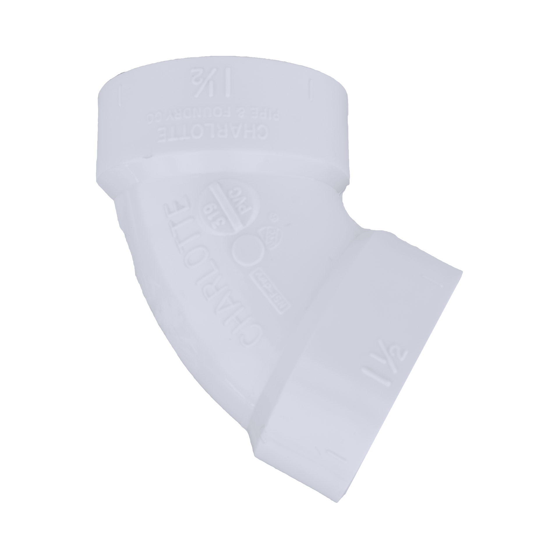slide 4 of 6, Charlotte Pipe 1-1/2-in 60-Degree PVC DWV Elbow, 1 ct