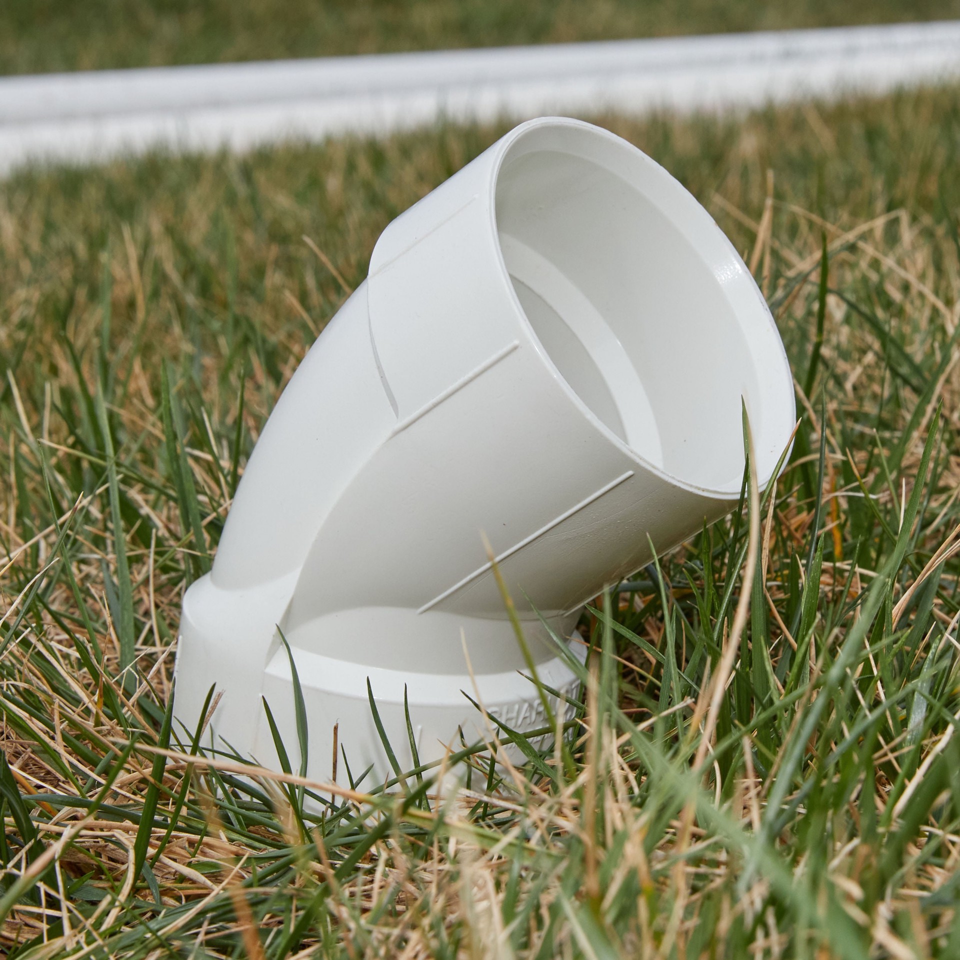 slide 2 of 6, Charlotte Pipe 3-in PVC DWV Hub x Hub 45 Degree Elbow for Sanitary Drain, Waste, and Vent Applications, 1 ct