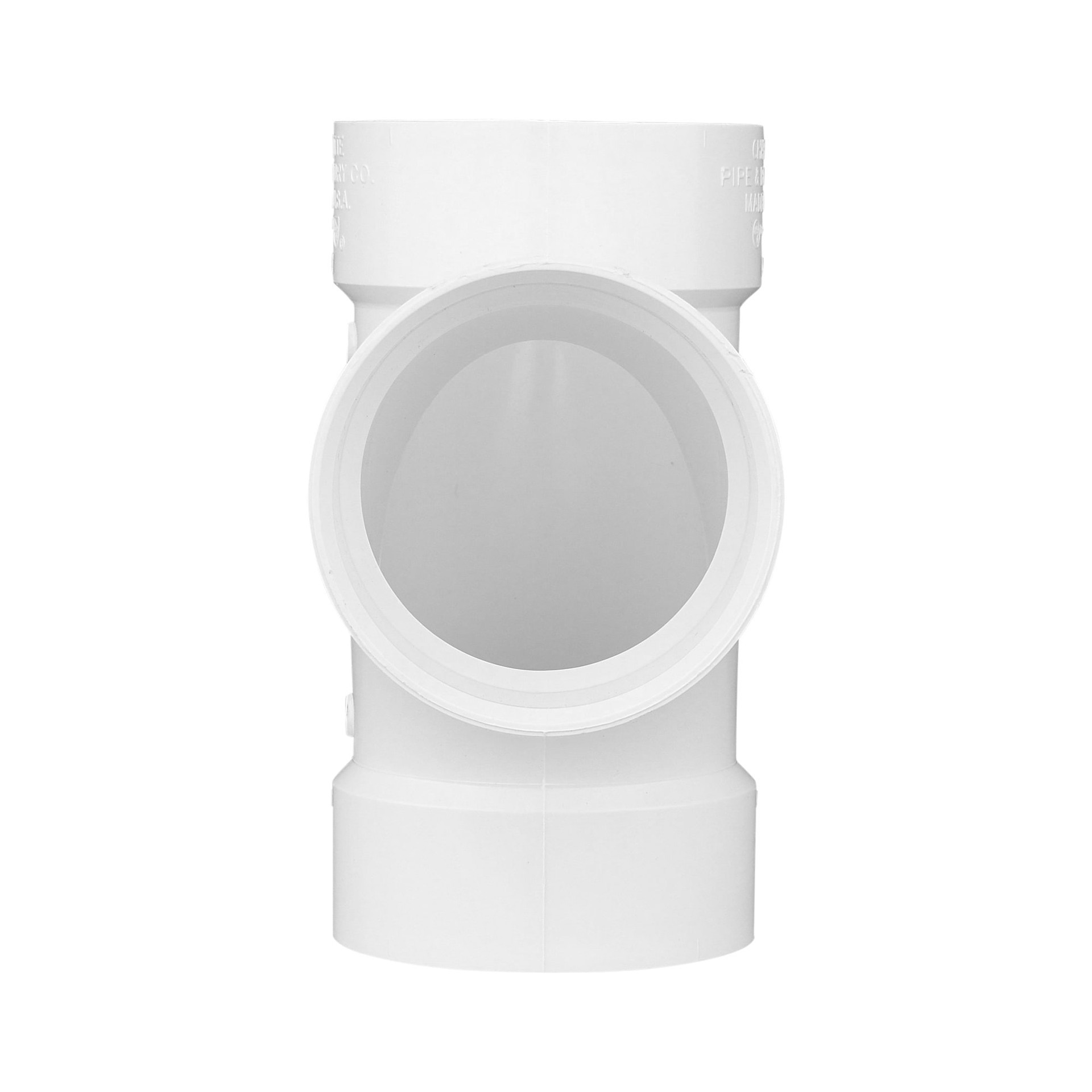 slide 5 of 6, Charlotte Pipe 2-in x 2-in PVC DWV Hub Sanitary Tee for Non-Potable Water Applications, 1 ct