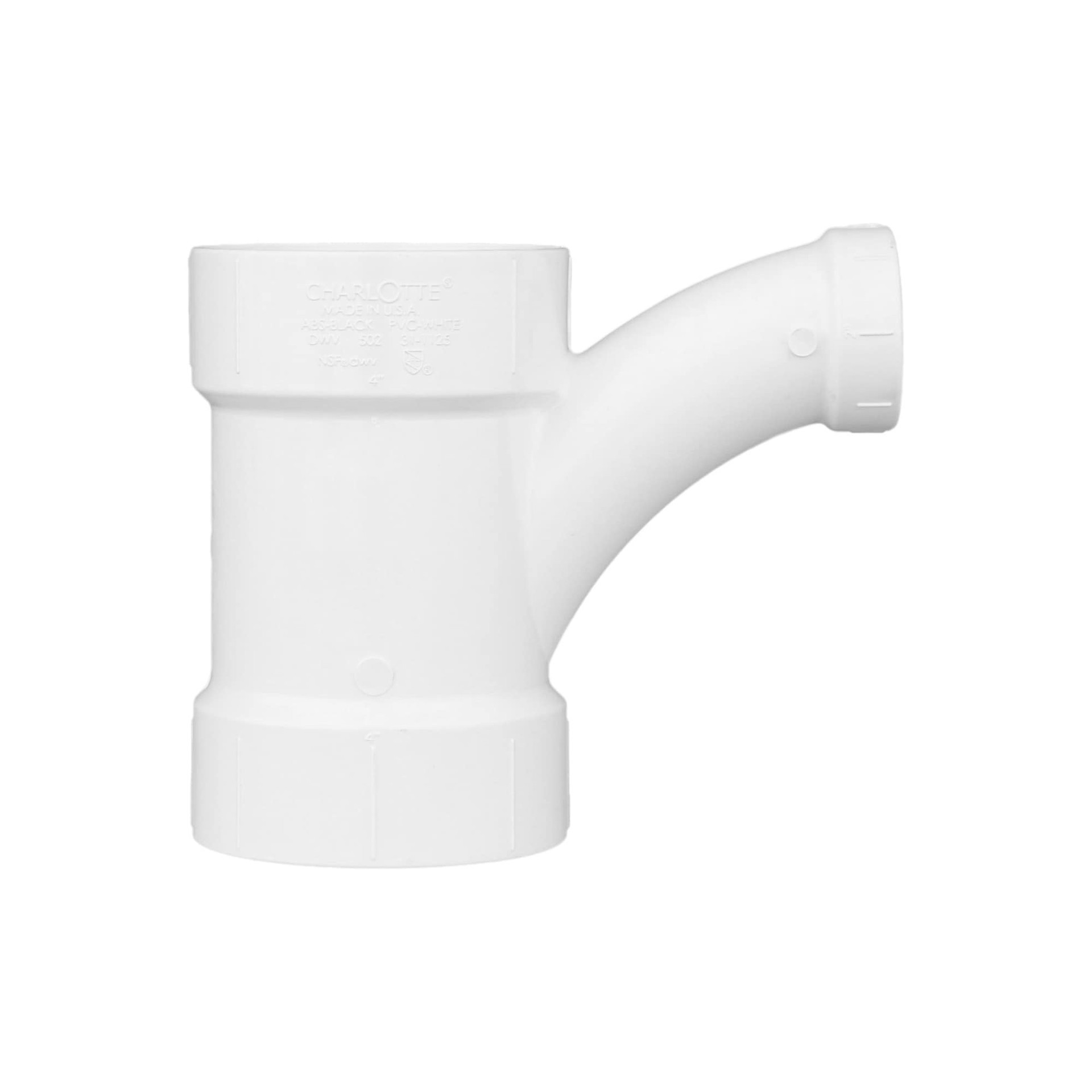 slide 3 of 6, Charlotte Pipe 3-in x 3-in x 2-in Degree PVC DWV Reducing Combo Wye, 1 ct