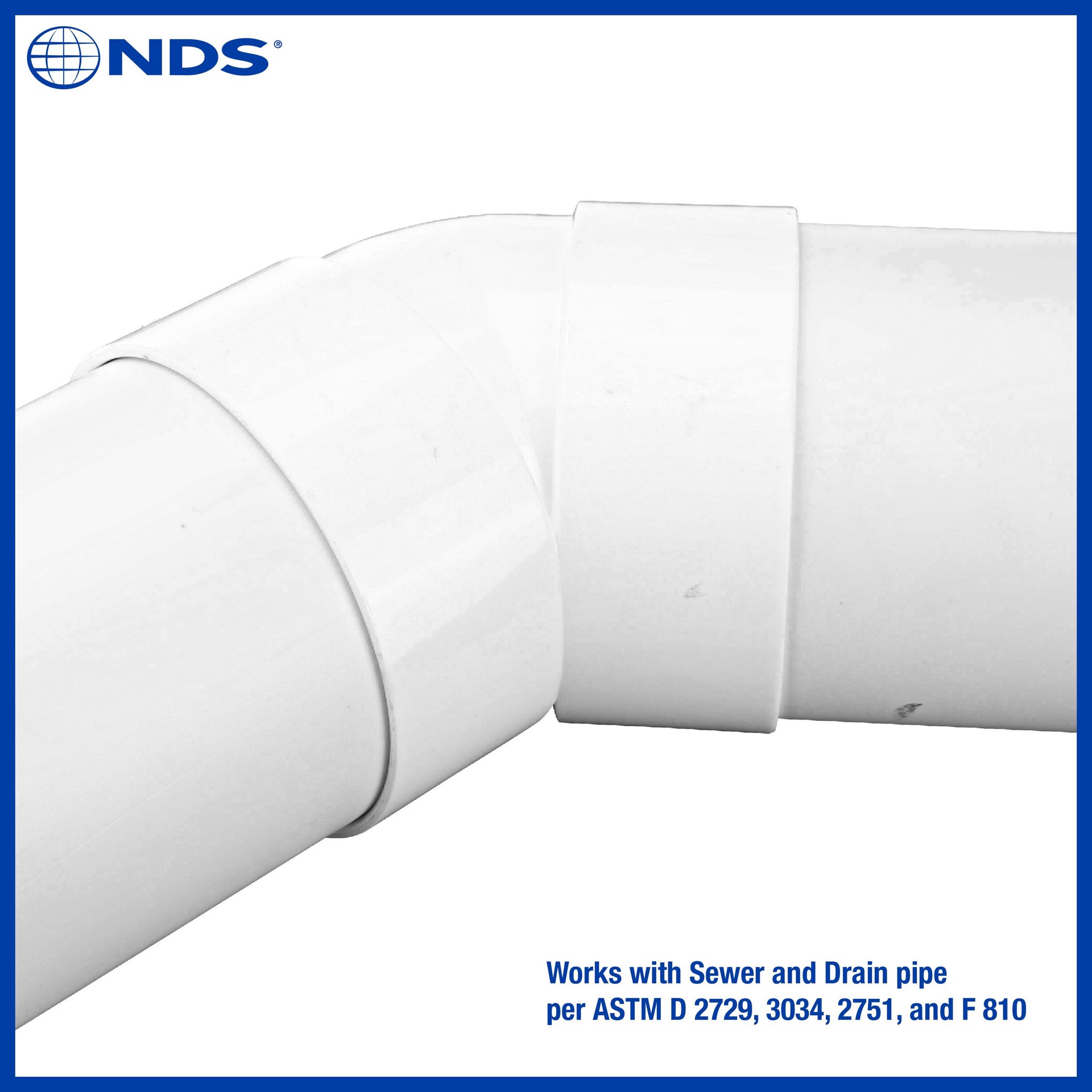 slide 4 of 6, NDS PVC Sewer and Drain 45 Degree Elbow, 4 in. Hub X Hub, 1 ct