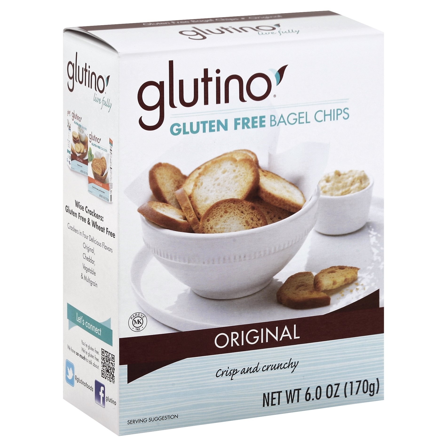 slide 1 of 5, Glutino Gluten Free Original Bagel Chips, 6 oz