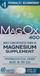Mag-Ox 400 Magnesium Oxide Dietary Mineral Supplement Tablets - 60 count