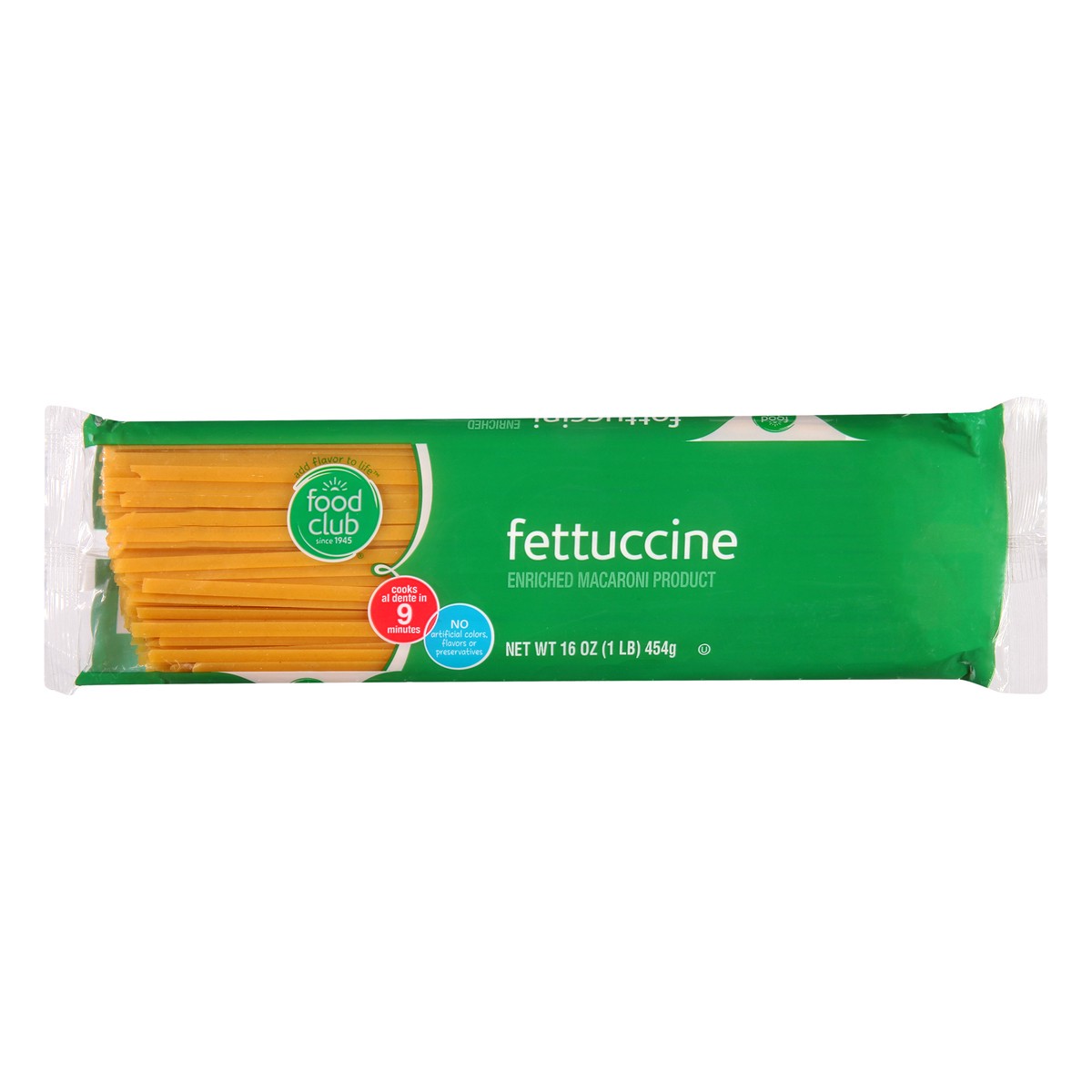 slide 1 of 10, Food Club Enriched Macaroni Product, Fettuccine, 16 oz