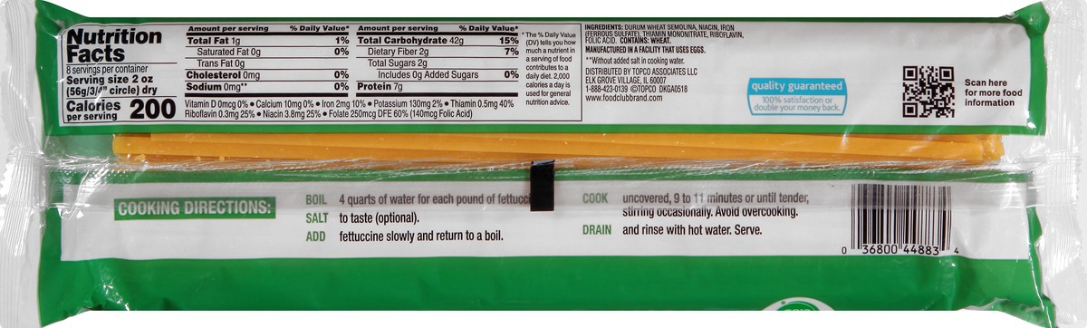 slide 10 of 10, Food Club Enriched Macaroni Product, Fettuccine, 16 oz