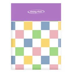 Holiday Home Easter Peva Flannel-Backed Vinyl Tablecloth - Checker Multi