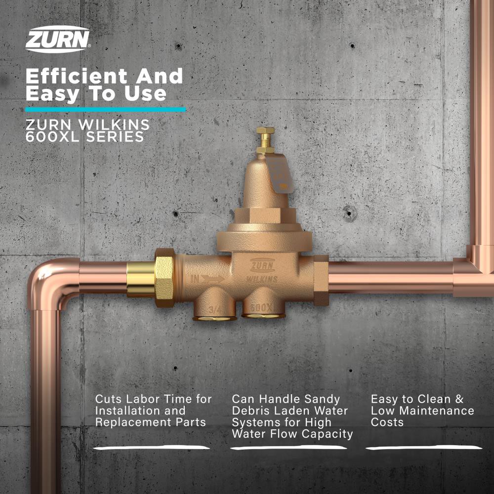 slide 5 of 6, Zurn Wilkins 1-in FNPT Bronze Pressure reducing valve, 1 ct