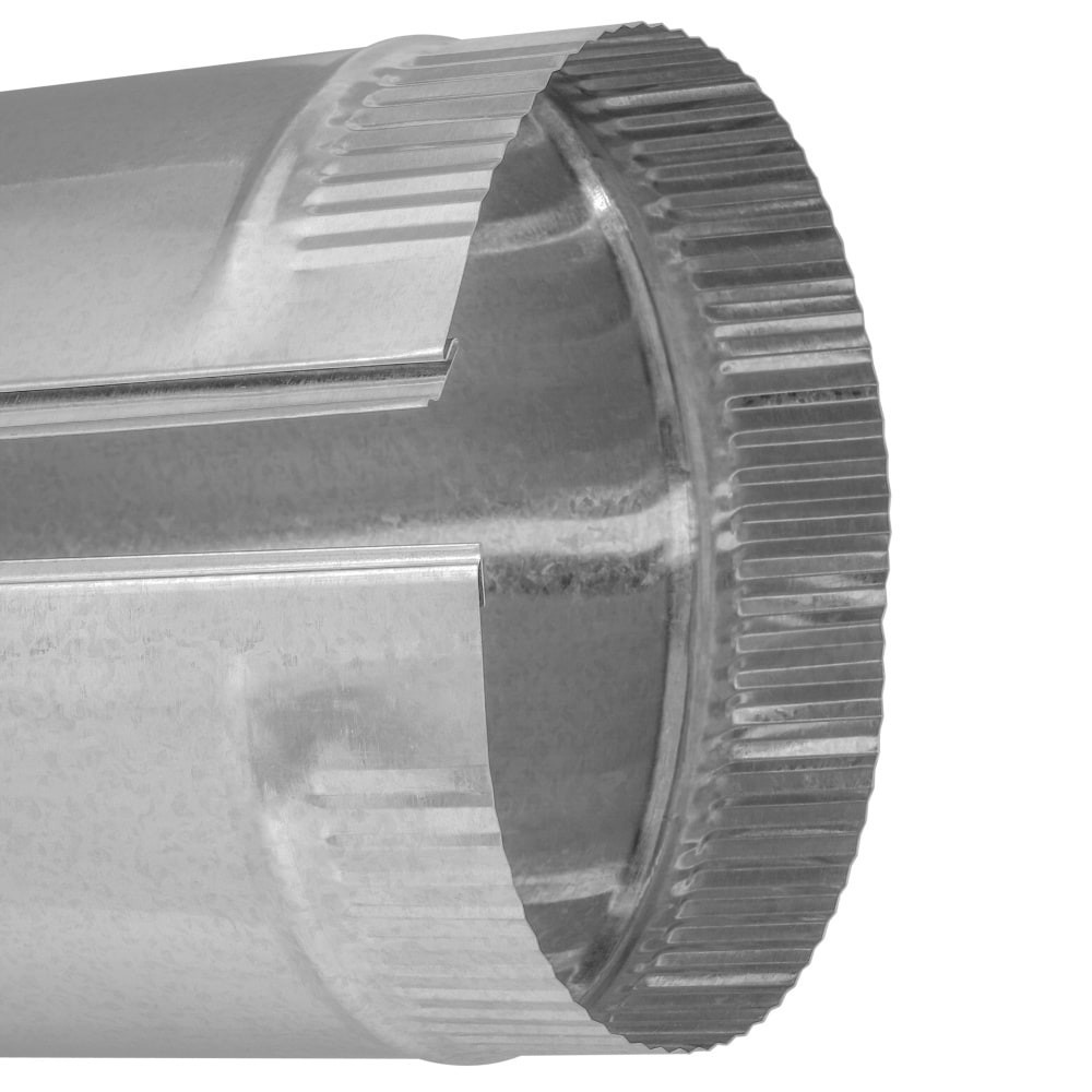 slide 3 of 6, IMPERIAL 4-in x 2-ft 30 Gauge Galvanized steel Round duct pipe, 1 ct