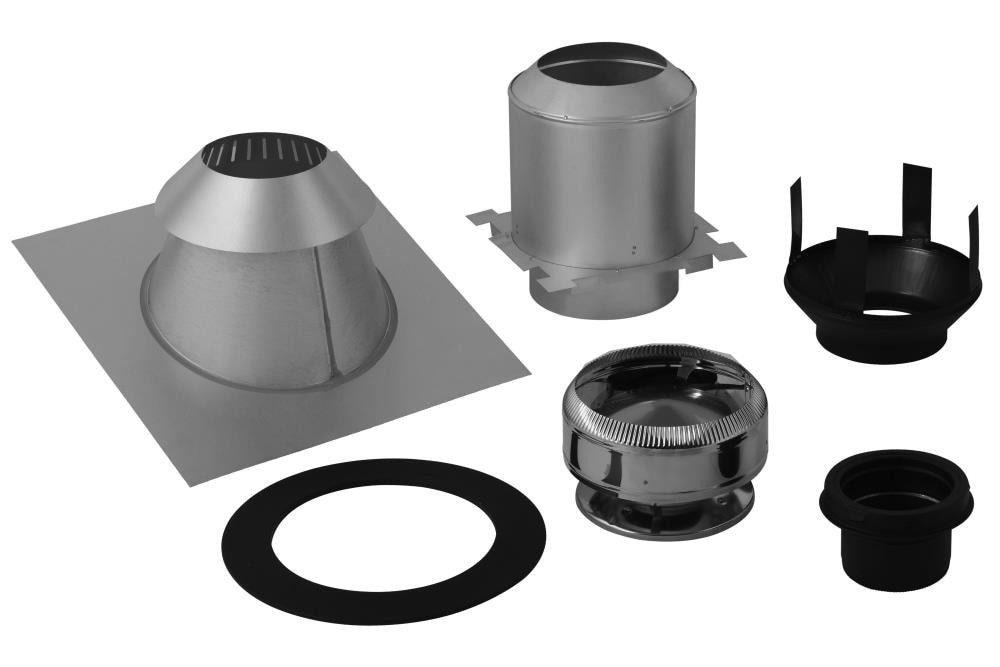 slide 1 of 6, SuperVent 5 -Piece Chimney Pipe Accessory Kit for Ceiling Support, 1 ct
