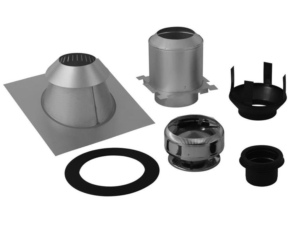 slide 1 of 5, SuperVent 6 -Piece Chimney Pipe Accessory Kit for Ceiling Support, 1 ct