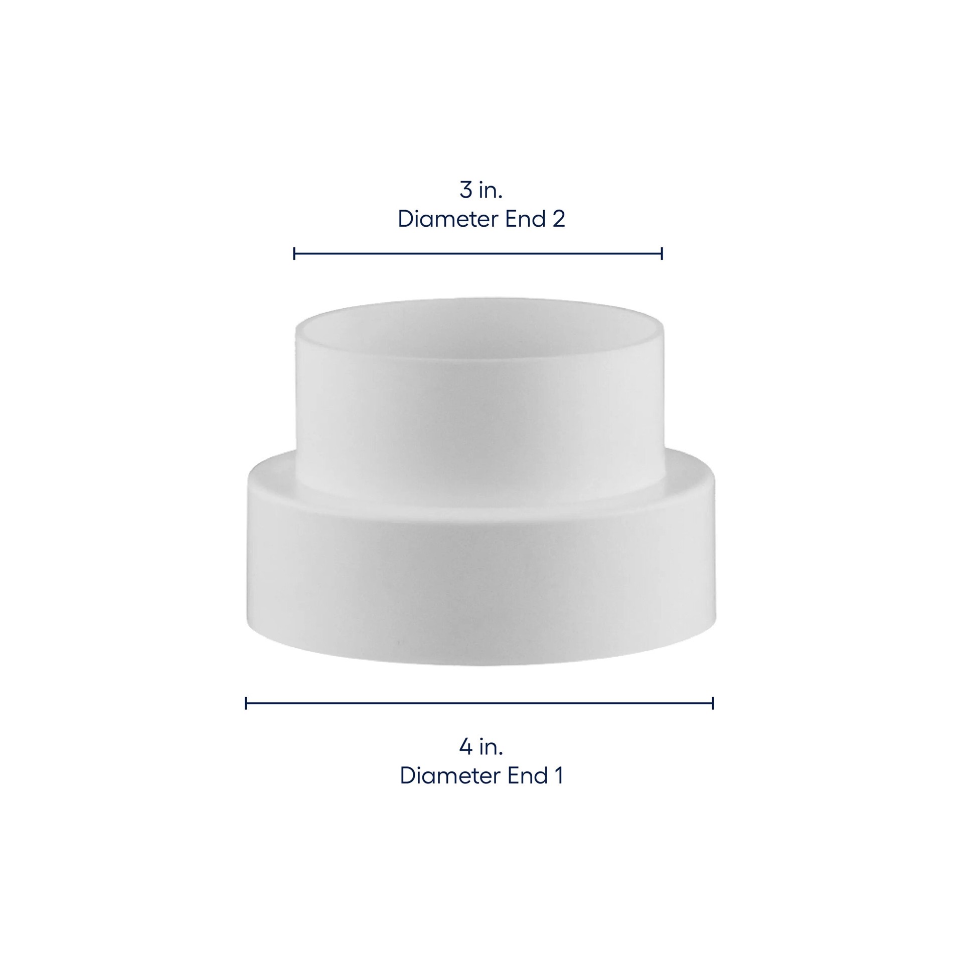 slide 2 of 6, IMPERIAL 4-in Plastic Round Duct reducer, 1 ct