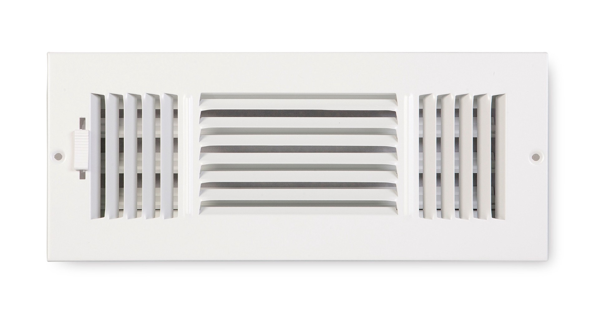 slide 2 of 3, RELIABILT 12-in x 6-in 3-way Steel White Sidewall/Ceiling Register, 1 ct