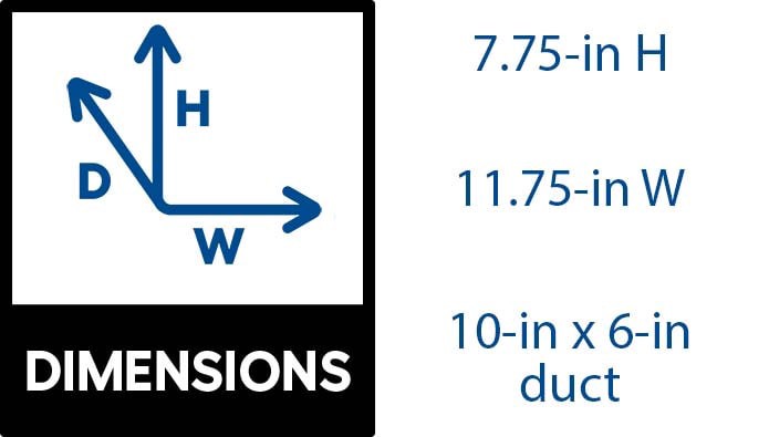 slide 2 of 2, Accord Ventilation 10-in x 6-in 2-way Aluminum White Sidewall/Ceiling Register, 1 ct