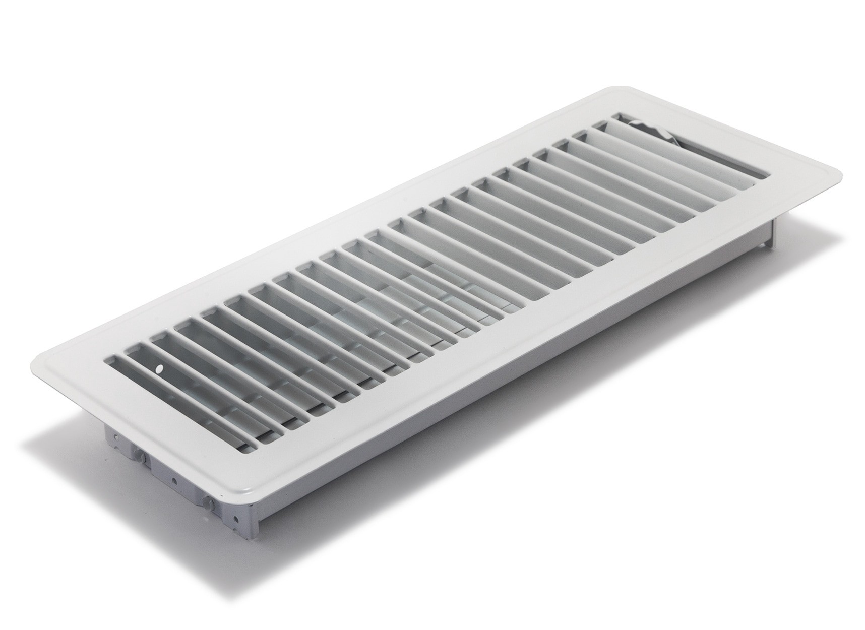 slide 2 of 4, Accord Ventilation 4-in x 12-in 2-way Steel White Floor Register, 1 ct