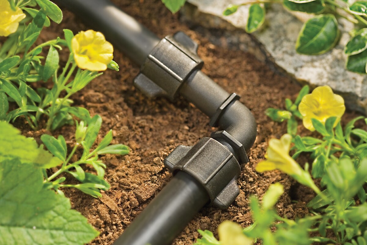 slide 2 of 2, Orbit 1/2-in Polyethylene Threaded Drip Irrigation Elbow, 1 ct
