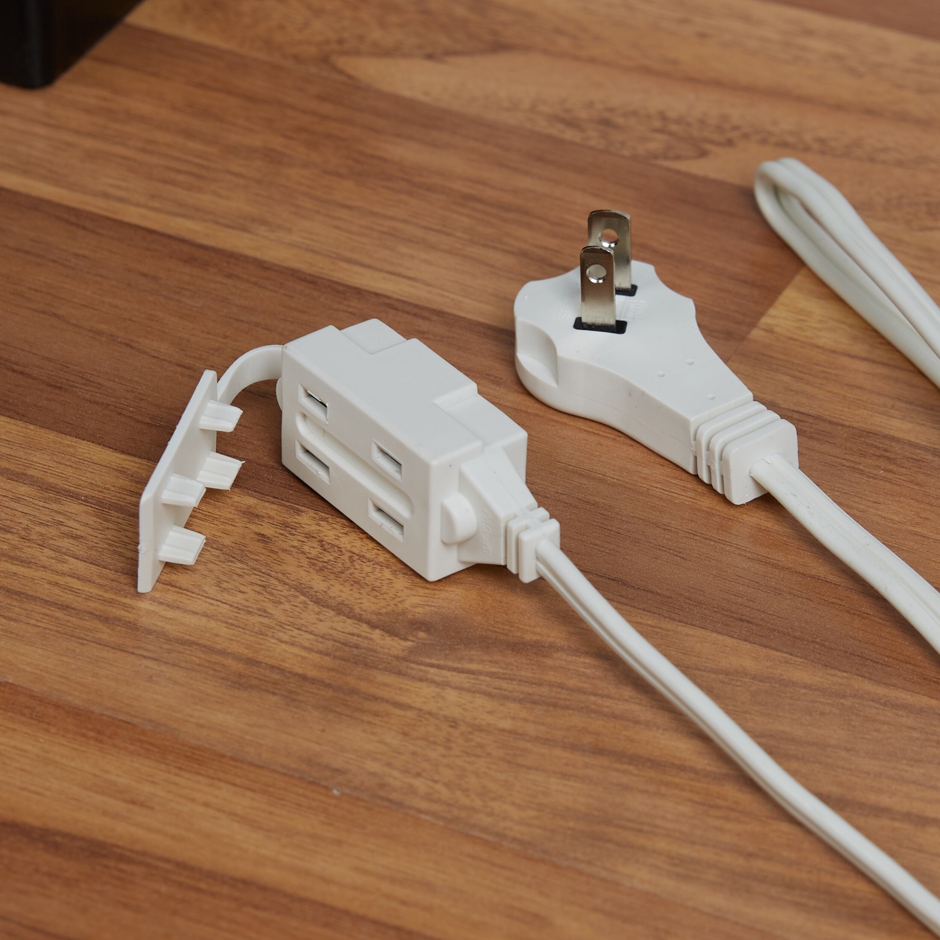 slide 6 of 6, Utilitech 3-ft 16 / 2 Light Duty 2 Prong White Indoor Extension Power Cord, 1 ct