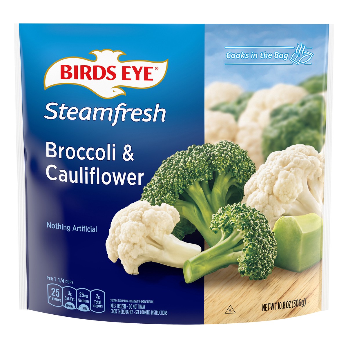 slide 1 of 1, Birds Eye Steamfresh Broccoli & Cauliflower, 10.8 oz