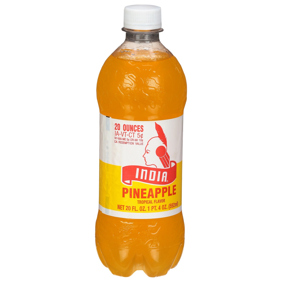 slide 3 of 9, India Pineapple Tropical Flavor Soda 20 fl oz, 20 fl oz