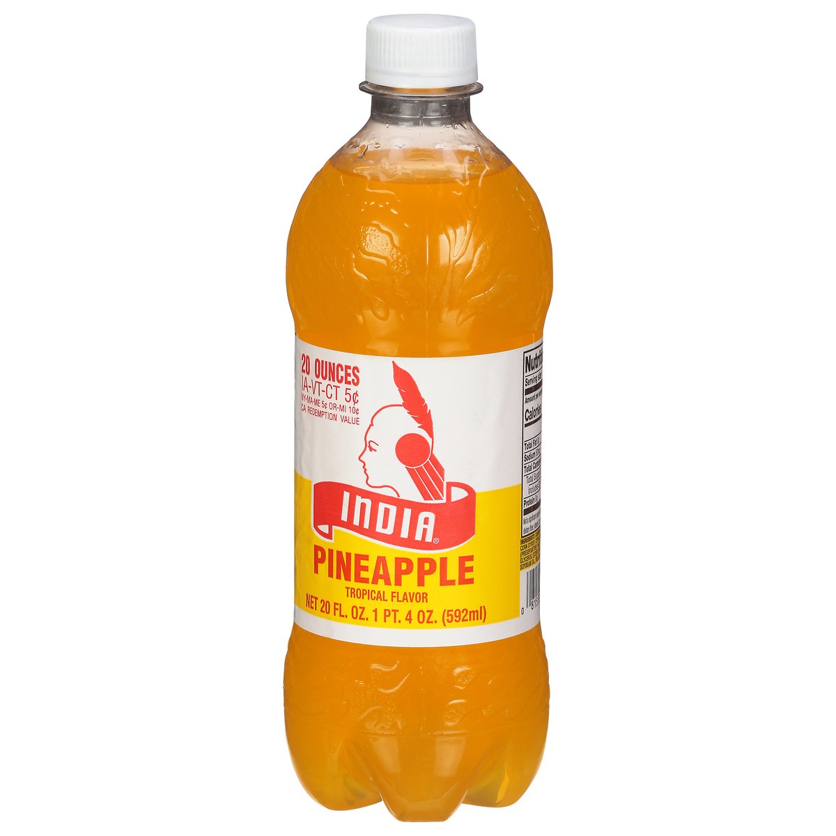 slide 5 of 9, India Pineapple Tropical Flavor Soda 20 fl oz, 20 fl oz