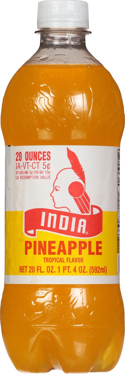 slide 2 of 9, India Pineapple Tropical Flavor Soda 20 fl oz, 20 fl oz