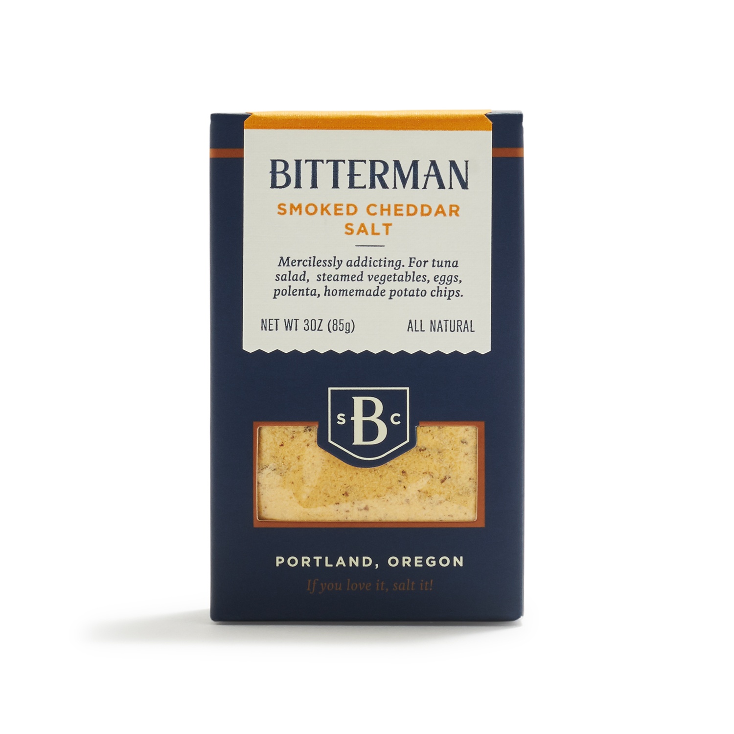 slide 1 of 1, Bitterman Salt Co. Smoked Cheddar Salt, 3 oz