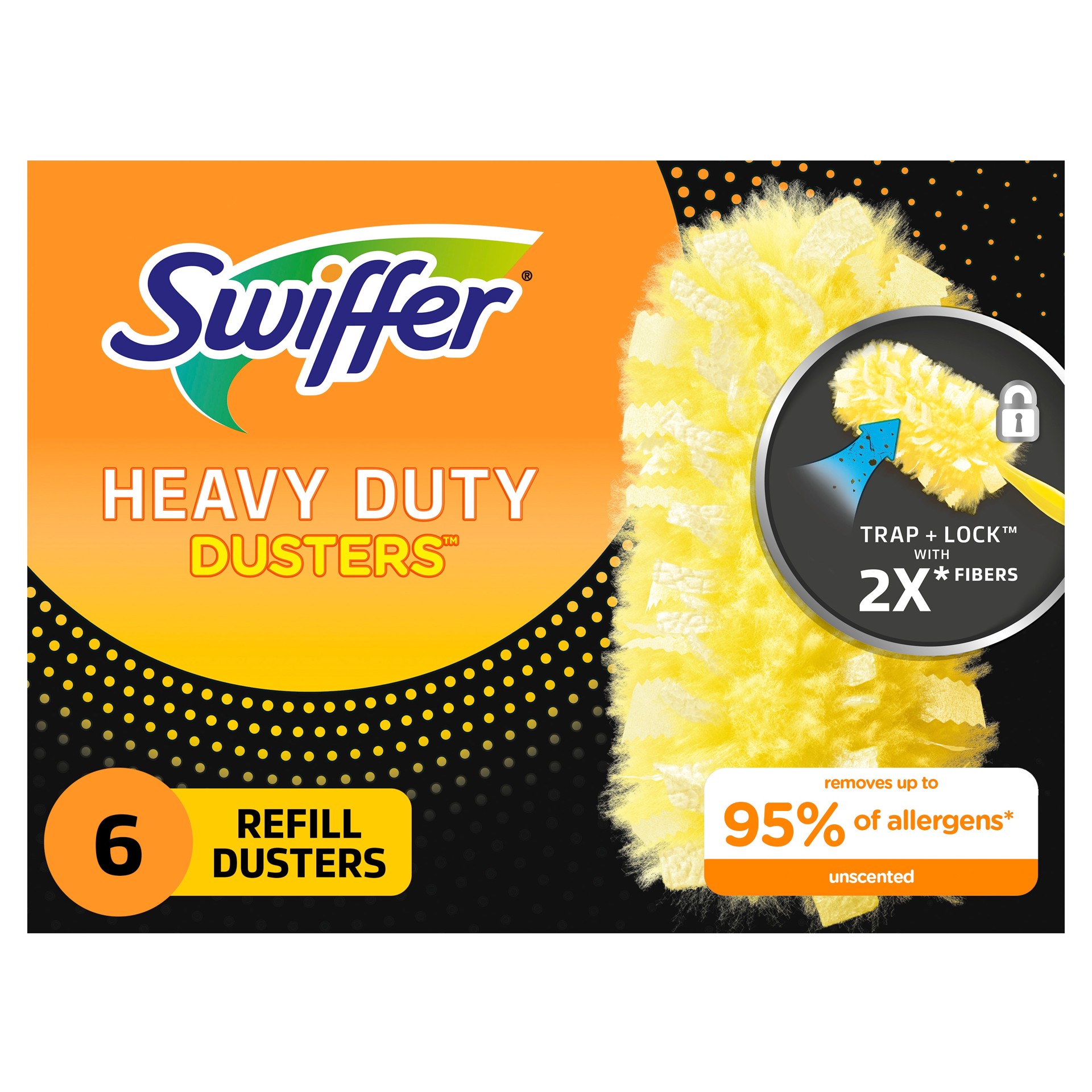slide 1 of 6, Swiffer Dusters Heavy Duty Poly fiber Refill 6 -Count, 1 ct