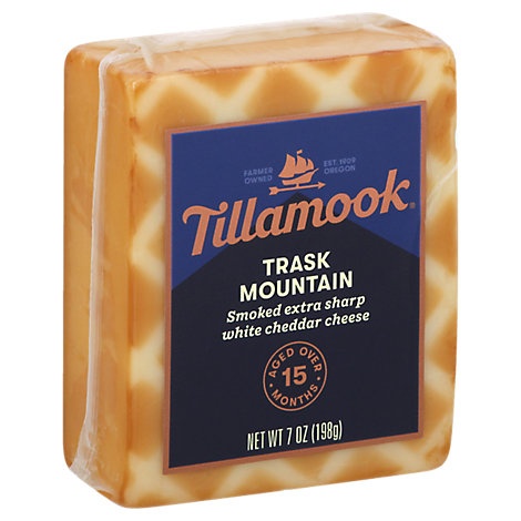 slide 1 of 1, Tillamook Extra Sharp White Smoked Cheddar, 7 oz