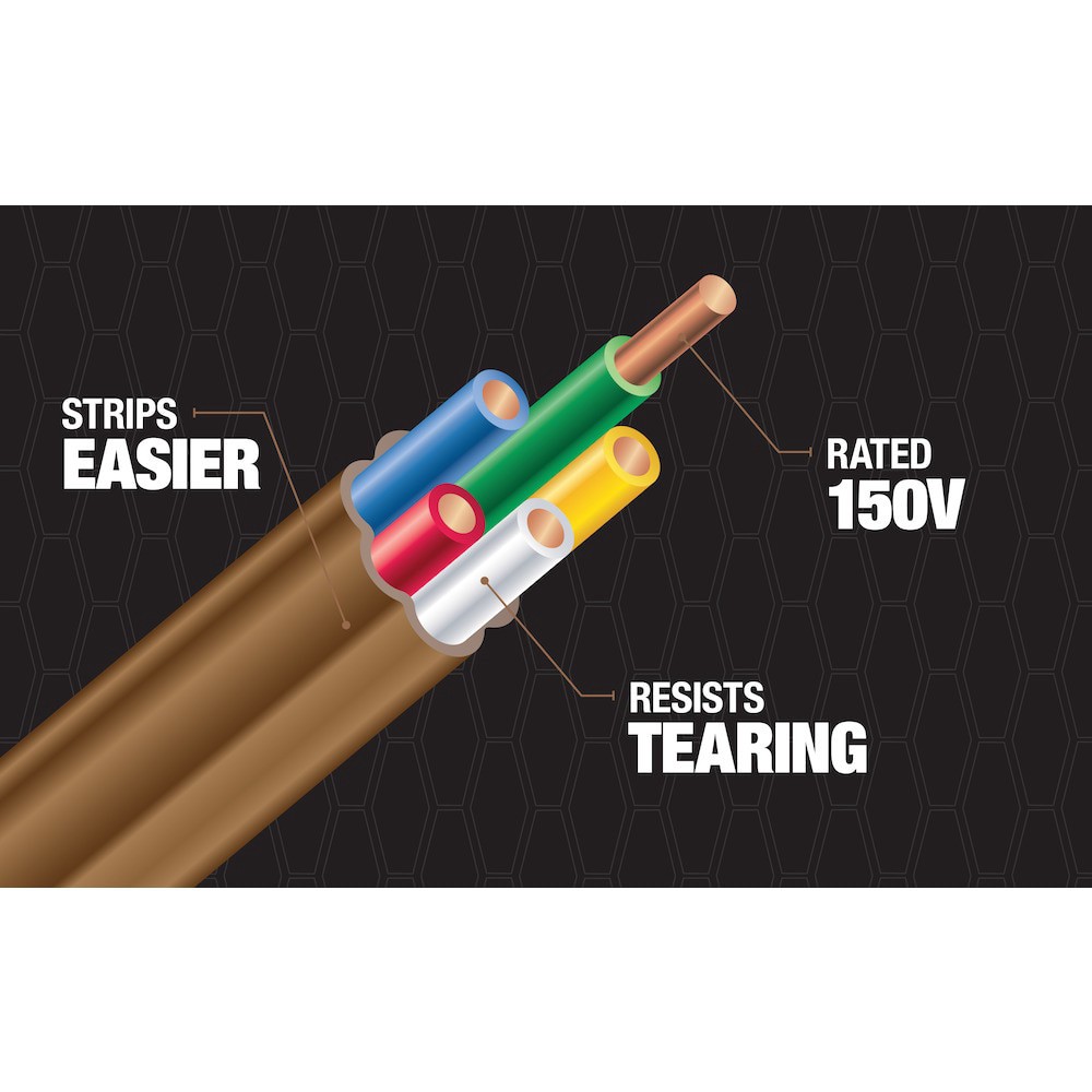 slide 3 of 4, Southwire 250-ft 18 / 5 Solid Thermostat Wire ( By-the-roll ), 1 ct