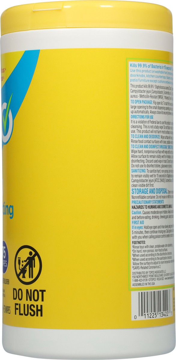 slide 9 of 9, Simply Done Disinfecting Wipes - Lemon Scent, 75 ct