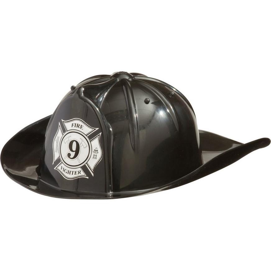 slide 1 of 1, Party City Black Firefighter Hat, 1 ct
