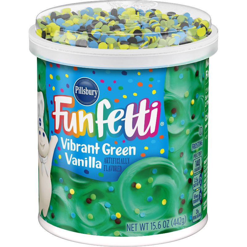 slide 3 of 5, Pillsbury Baking Funfetti Vibrant Green Vanilla Frosting - 15.6oz, 15.6 oz