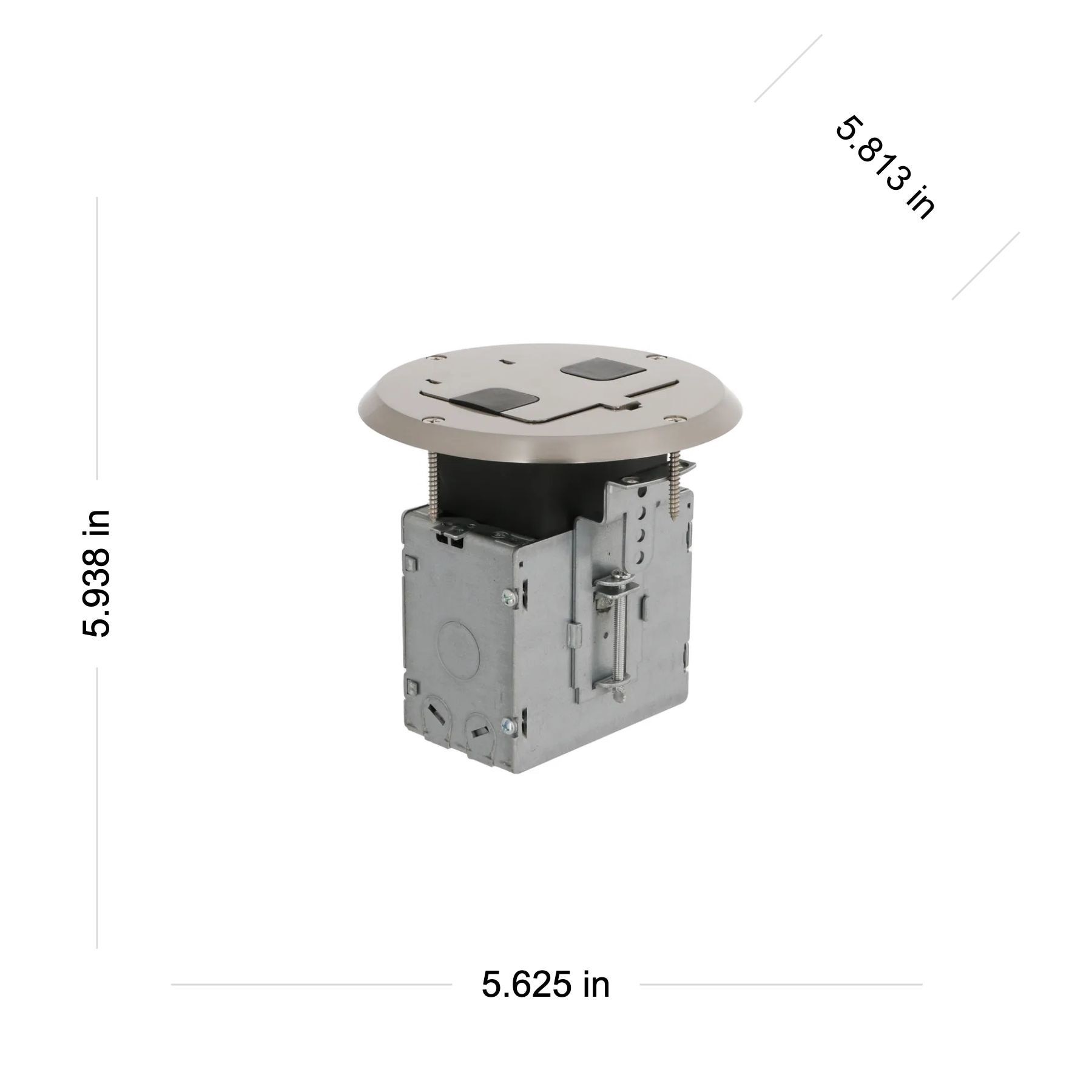 slide 2 of 5, Hubbell RACO 1 -Gang Metal New work/Old work Round Electrical Box, 1 ct