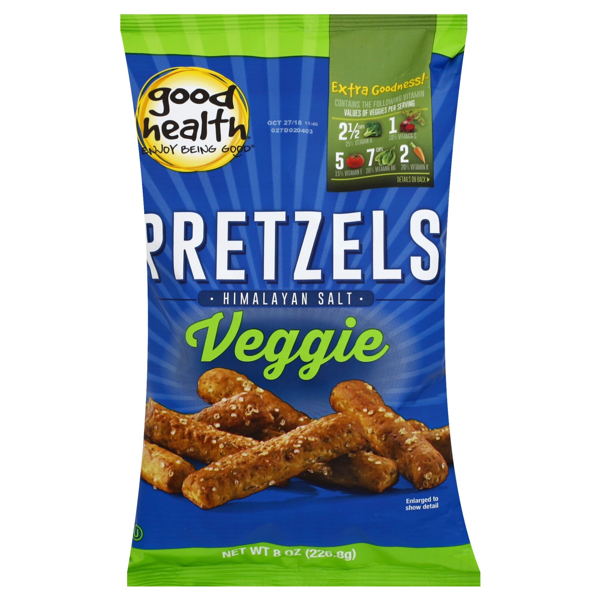 slide 1 of 5, Good Health Veggie Pretzels, 8 oz